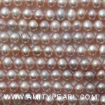 3788 freshwater potato pearl strand about 4.5-5mm pink lavender